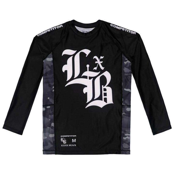 Moonlight Camo Competitor Black LS Rash Guard