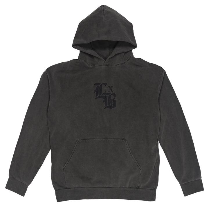 Embroidered Lockdown Vintage Black Ultra Premium Hoodie