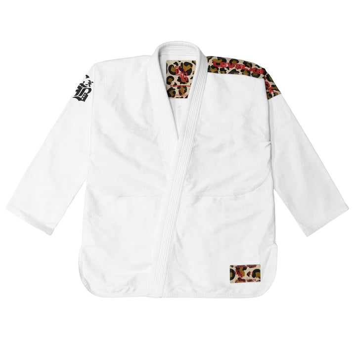 Pink Leopard Competitor White Kimono
