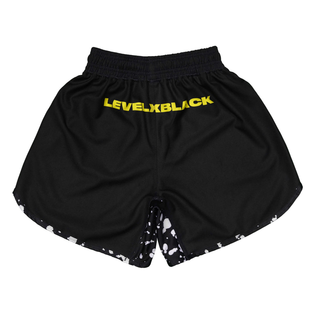 Neon Splatter Competitor Black Training Shorts