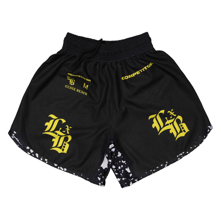 Neon Splatter Competitor Black Training Shorts