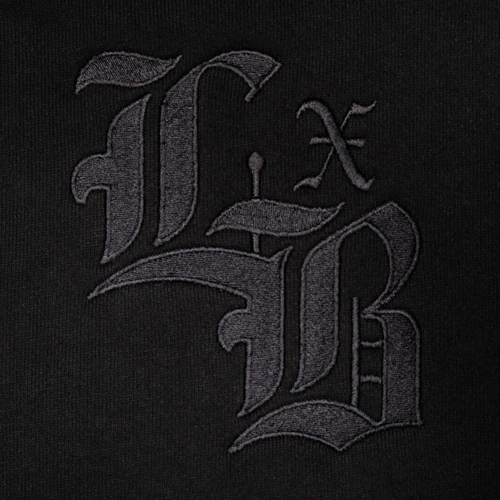 Embroidered Lockdown Black Ultra Premium Hoodie