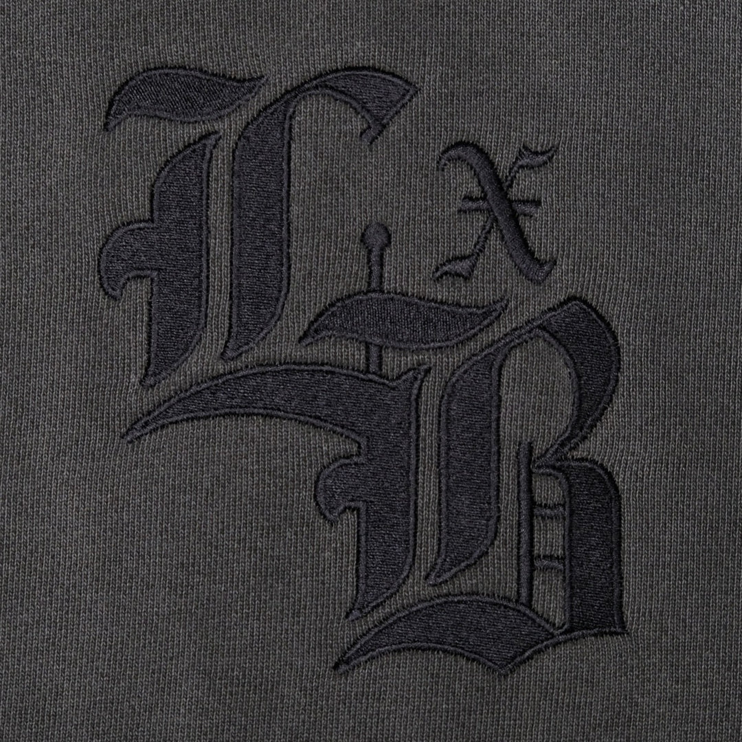 Embroidered Lockdown Vintage Black Ultra Premium Hoodie