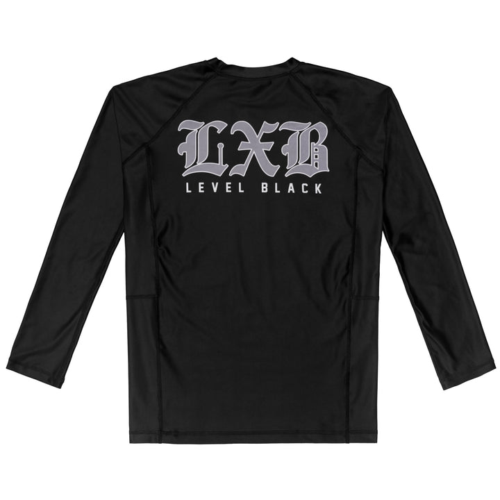 LXB Steel Gray Black LS Rash Guard