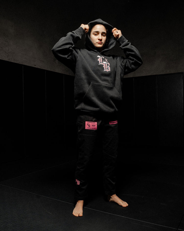 Embroidered Lockdown: worn, front view