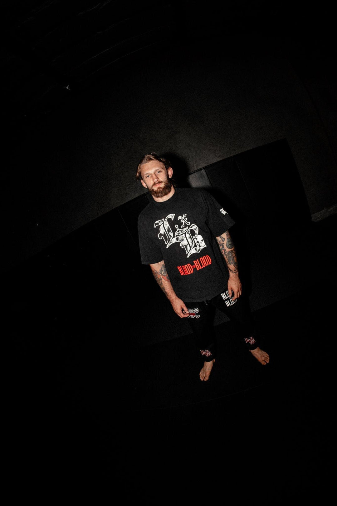 Level Black x Blood For Blood: worn, front view