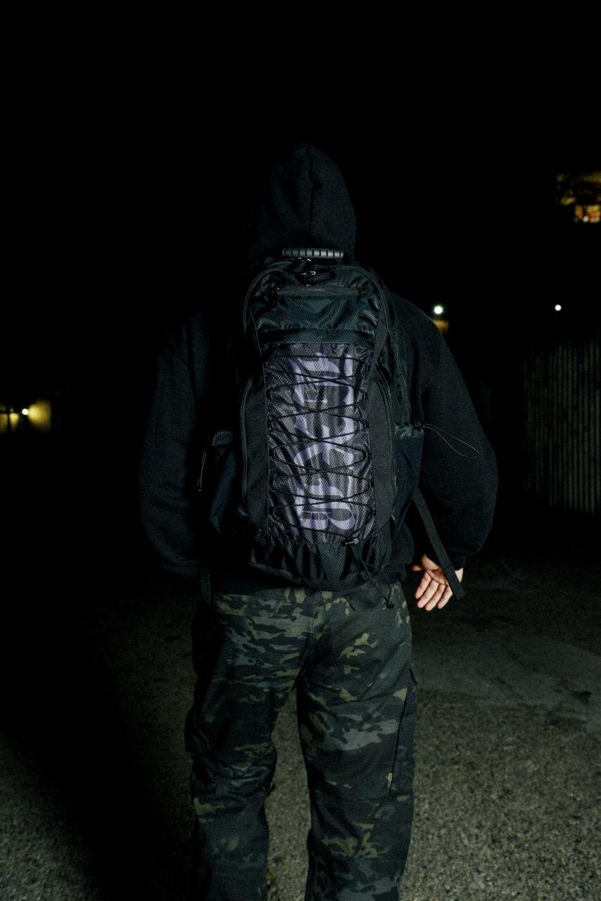 LXB Backpack: worn, front view