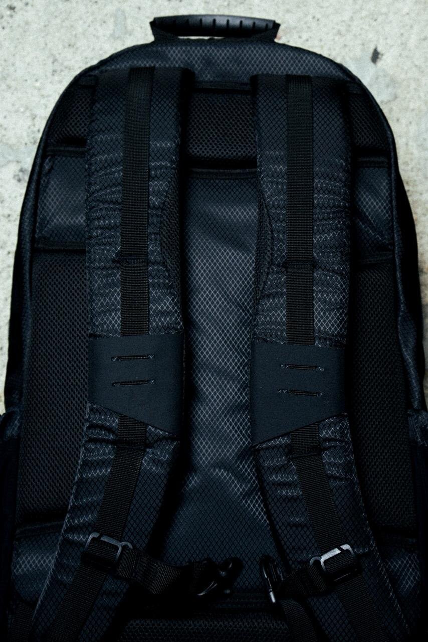 LXB Backpack: worn, back view