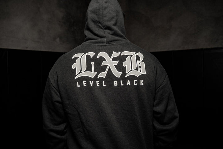 LXB Steel Gray: worn, back view