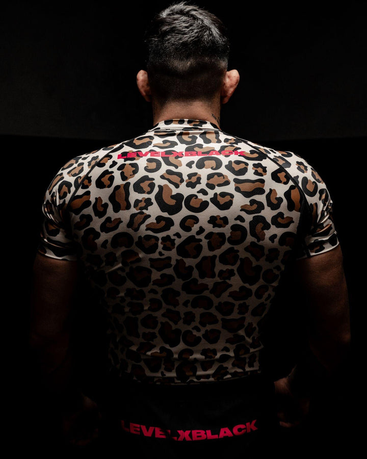 Pink Leopard Competitor: worn, back view