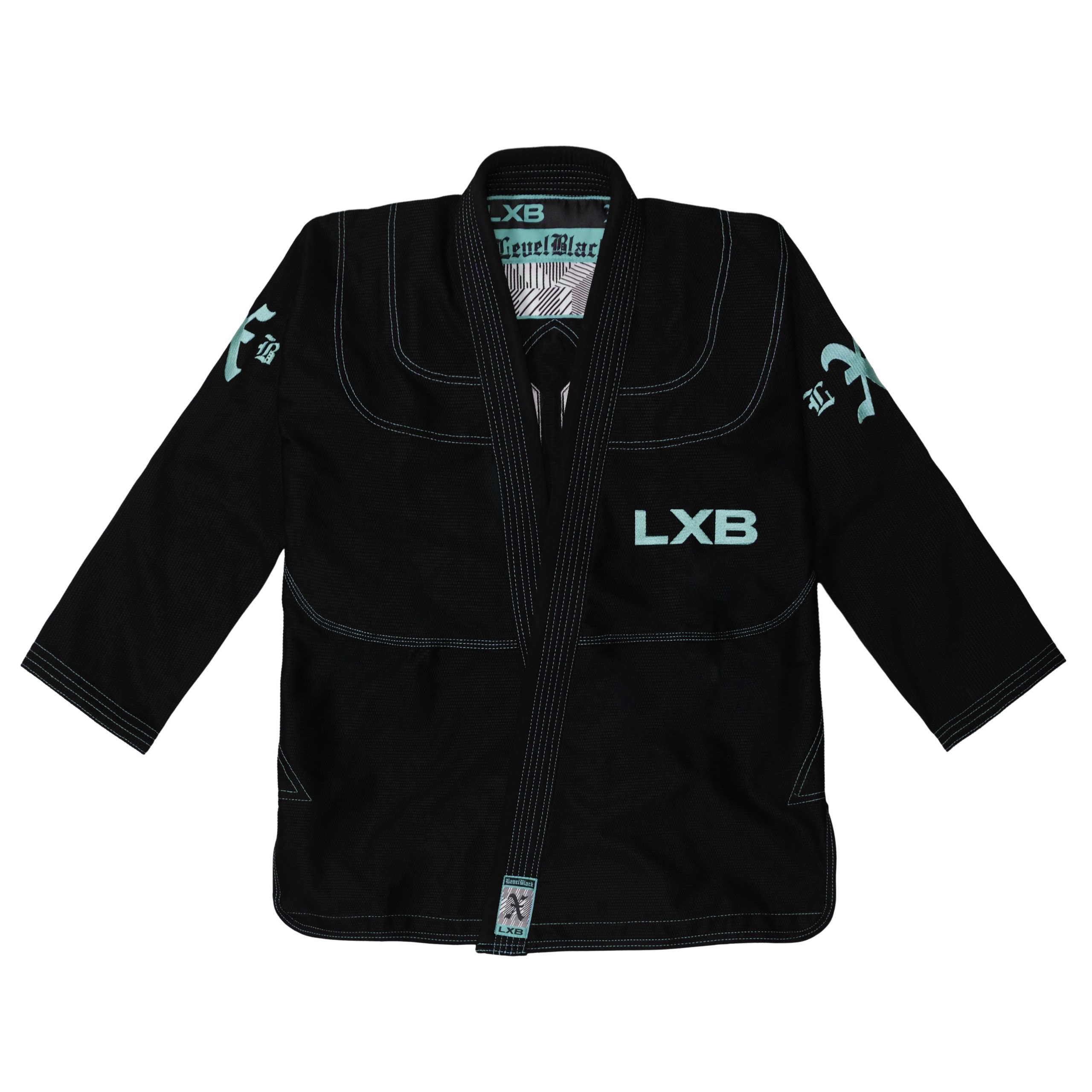 Resized_BLK+TEAL+GI+FRONT-01_397509710726428 Powertrip V2 Black Kimono - Image 1