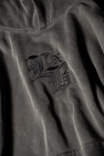 Embroidered Lockdown Vintage Black Ultra Premium Hoodie - Image 3