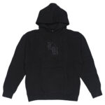 Embroidered Lockdown Black Ultra Premium Hoodie