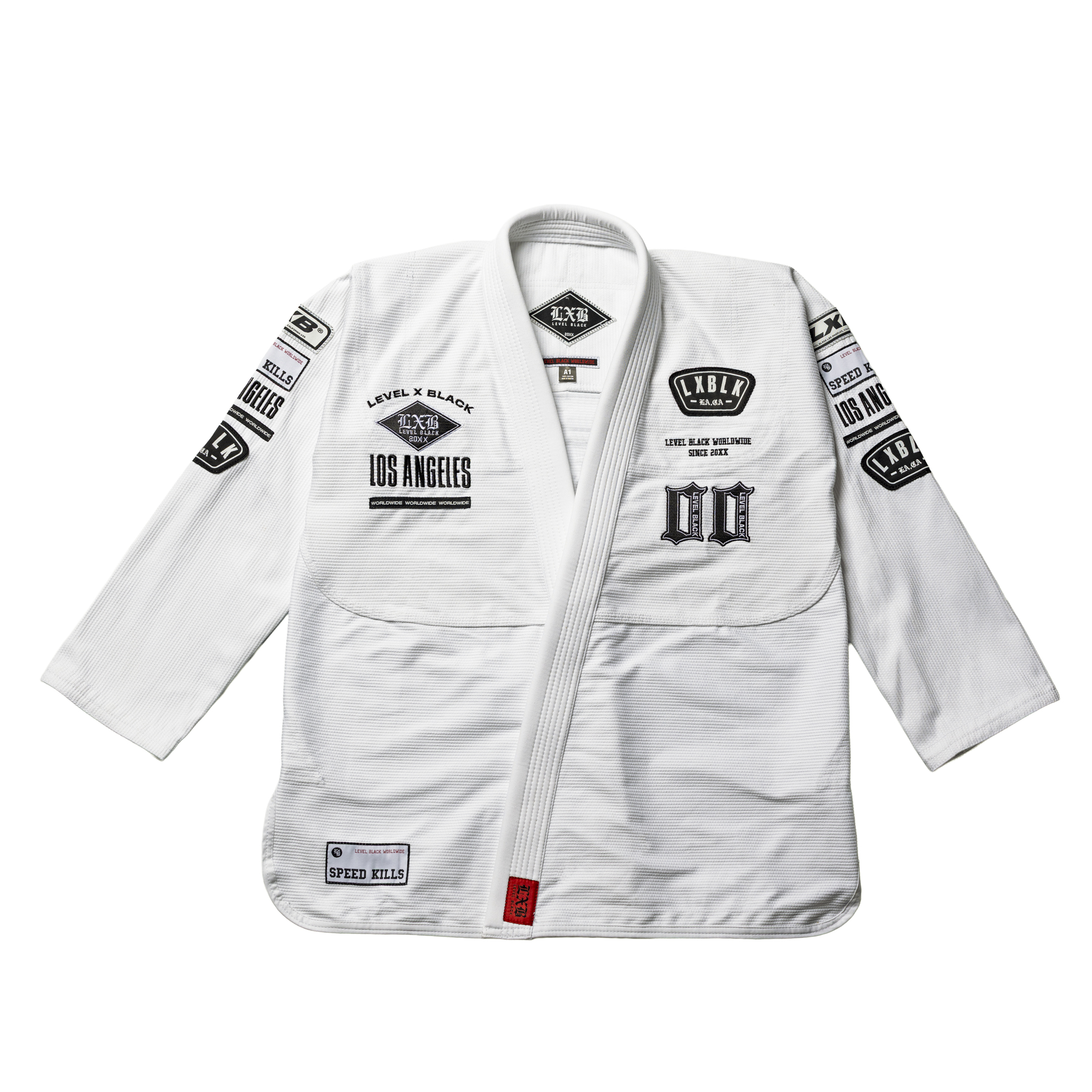 LXB112525SWeb-23 Speed Kills White Kimono - Image 1