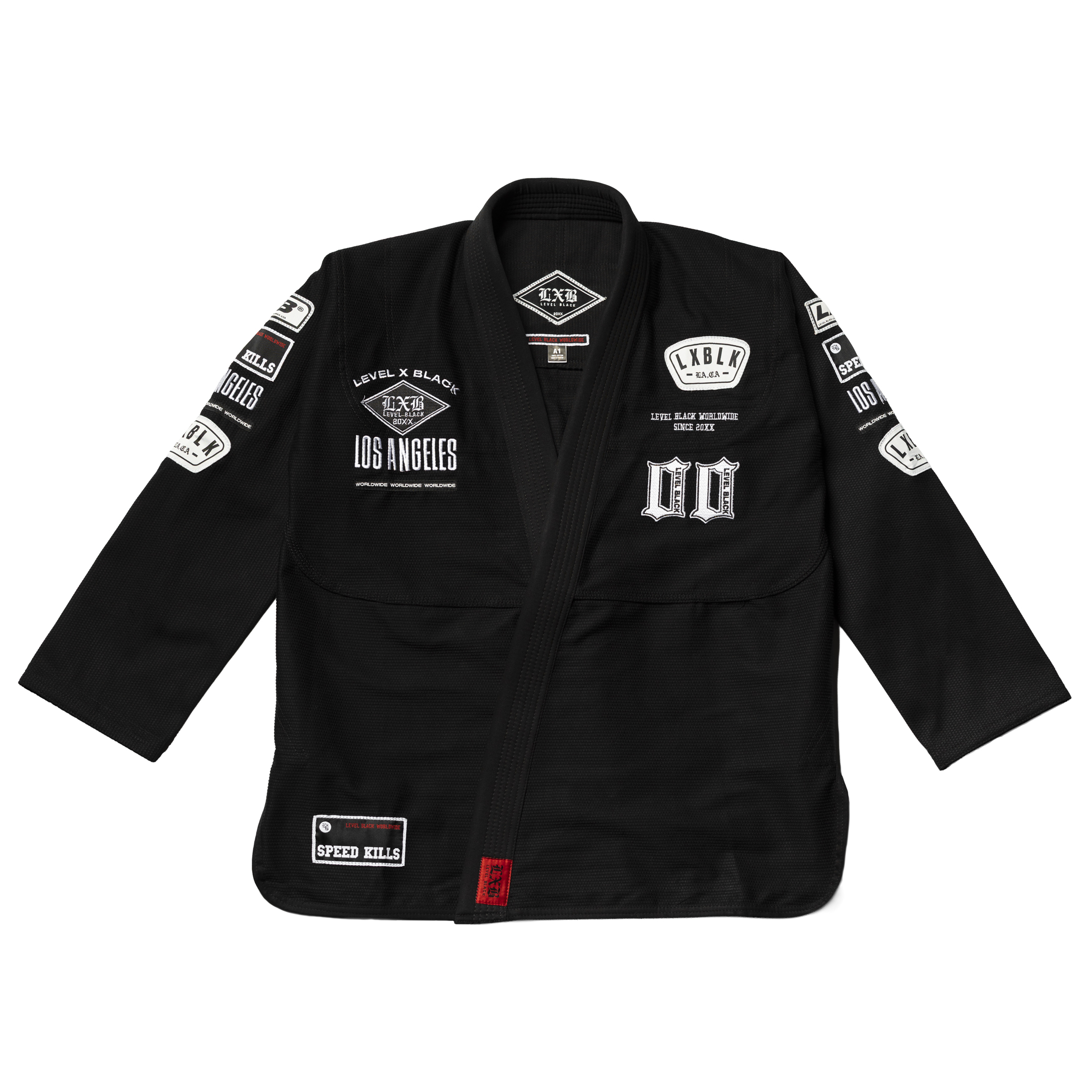 LXB112525SWeb-27 Speed Kills Black Kimono - Image 1