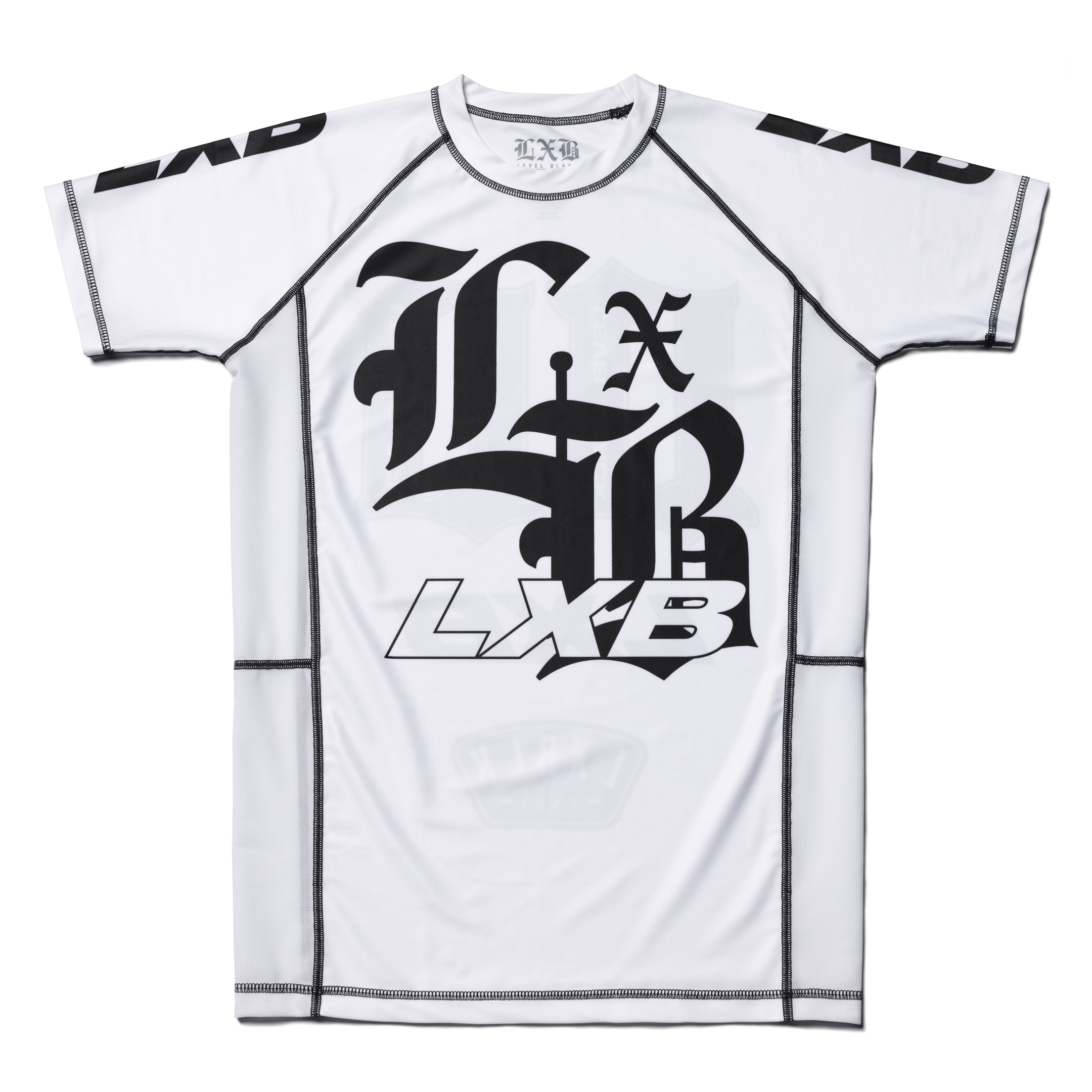 LXB112525SWeb-5 Speed Kills White Rash Guard - Image 1