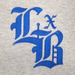 Embroidered Lockdown Heathered Grey Ultra Premium Hoodie - Image 4