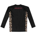 Pink Leopard Competitor Black LS Rash Guard - Image 2